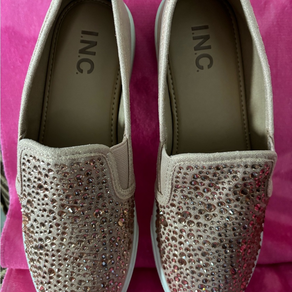 INC pink sparkle flats size 7.5 . Brand new . Cute pink flats. Runs narrow.